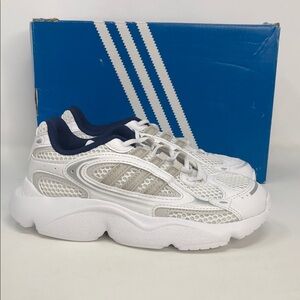 Adidas Ozmillen Cloud White Grey Bright Blue IE5558 Kids Sneakers - Size 2K